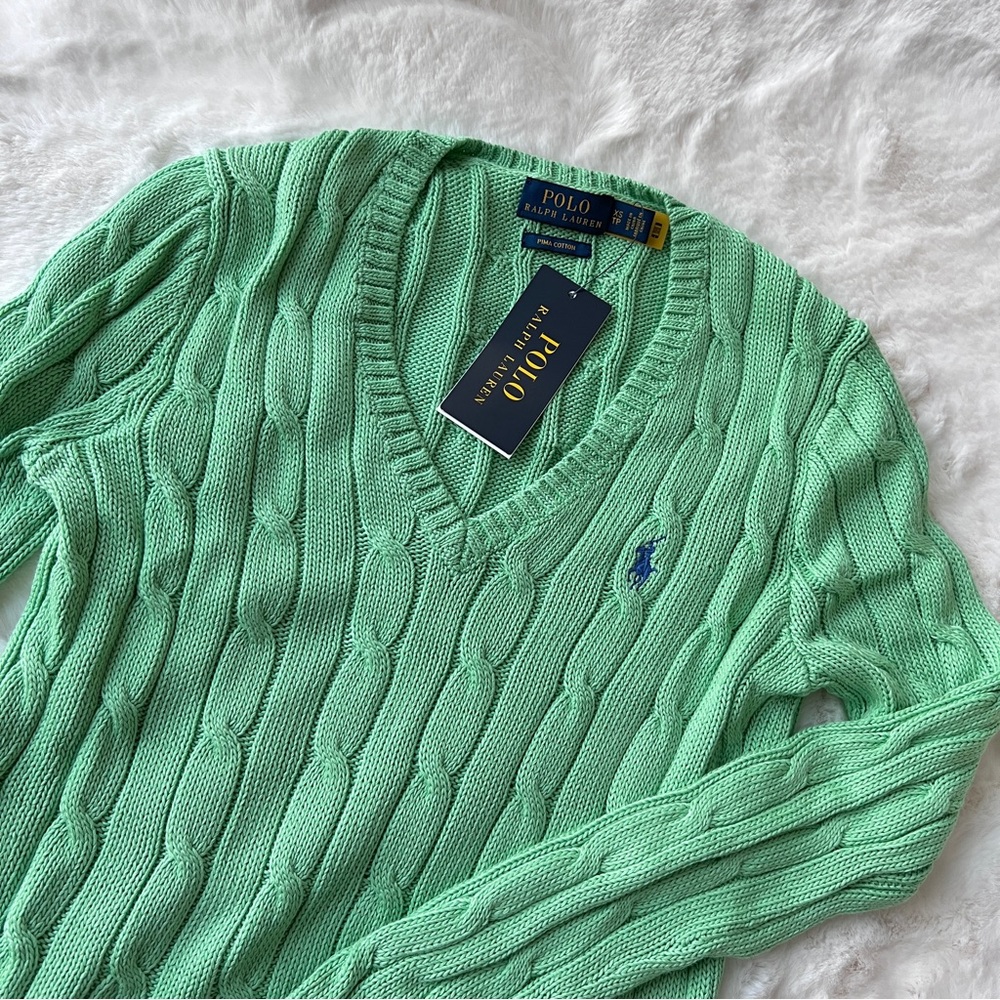 Polo Ralph Lauren V-neck Cable Knit Sweater